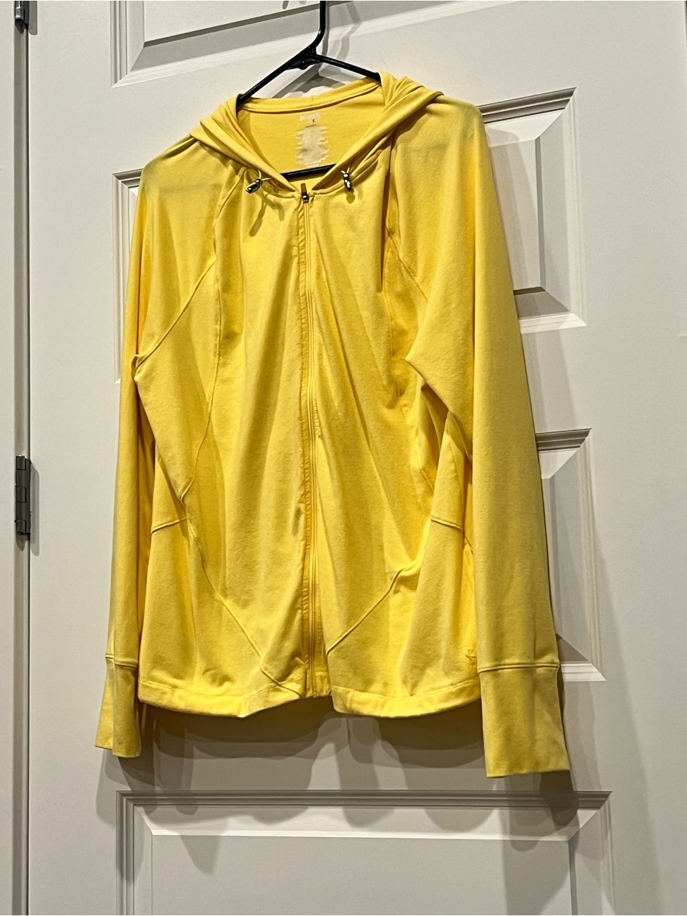 Danskin Bright Yellow Full-Zip Hoodie Jacket